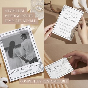 Downloadable Wedding Invitations-formal Wedding Invitations Luxury Wedding Invitations Wildflowers Simple Wedding Invitations Template Canva - Etsy Canada