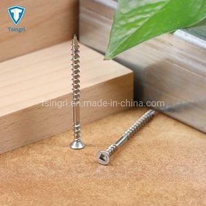 [Hot Item] TSR/Tsingri Stainless Steel Square Socket Flat Head CSK Double Thread Type 17 Deck Wood Self Tapping Screws
