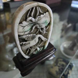 Double-sided Jade Table Ornament – Hand-carved Oriental Motif Decor | Natural Green Jade Sculpture - Etsy