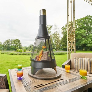 [Hot Item] Fireplace Perforated Log Burner Mesh Chiminea Fire Pit for Outdoor