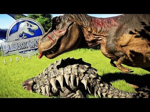 EL ULTIMO TIRANOSAURUS REX DEL PARQUE DE DINOSAURIOS JURASSIC WORLD Evolution ABlistering
