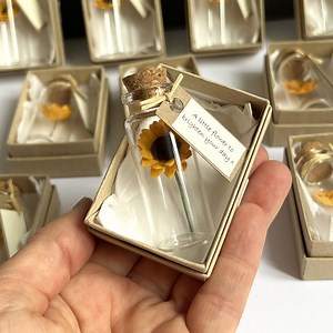 10 Personalised Handmade Sunflower in Glass Bottle Favours With Custom Tags – Wedding, Civil Ceremony, Party or Keepsake Gifts - Party Bags - Etsy
