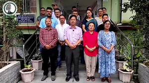Bidhan Subba (Principal SGC, Rhenock) along with college fraternity thanks the CM Prem Singh Tamang-Golay for their support towards college infrastructural development by providing 89.9 crores during the College Anuual Fest. #SikkimVoice | Sikkim Voice
