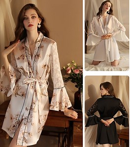 [Hot Item] Women's Luxury Silk Nightgown Soft Pajamas