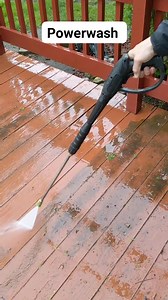 Before and after powerwashing. #powerwash #beforeandafter #deck #foryou #fypシ #decking #clean #satisfying #waitforit | Revive Home Tips