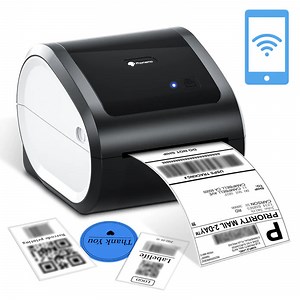 [Hot Item] Phomemo D520-Bt Inkless Thermal Printer Mailing Label Bluetooth Printer, Us Plug - Black White