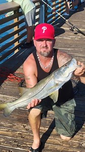 Snook fishing at Juno pier #snook #fishing #fish #beach #ocean #goodtimes #goodvibes #snooklivesmatter #addictedtofishing #bait #pierfishing | Michael Snookman Mike