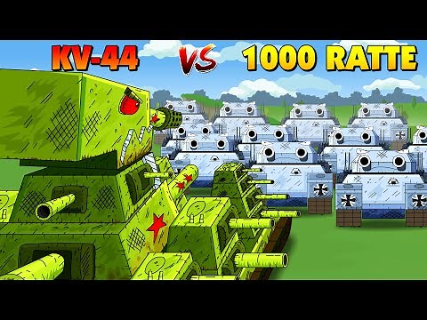 KV-44 VS 1000 Ratte - Cartoons about tanks