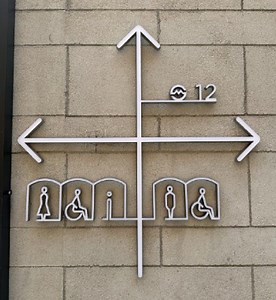 [Hot Item] Outdoor Directional Signage Metal Directional Sign Post for Wayfinding in Place of Boutique Gallery