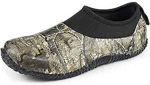 8 Fans Garden Shoes for Men Waterproof Grass Cutting Shoes Yard Shoes for Gardening Outdoor Timber Camo Size 7