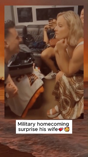 Military homecoming surprise his wife💕🥰 #surprise #cominghome #husbandwife #family #love #reels #fyp | Best Moments
