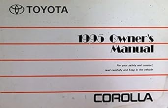 Amazon.com: 1995 Toyota Corolla Owners Manual: Toyota motor corporation: Libros