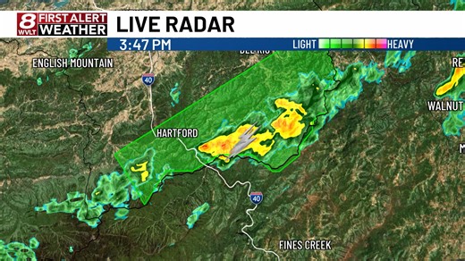 This is what caused the flooding/mudslide on I-40 at the TN/KY state line...a training thunderstorm over southeastern Cocke county that lasted at least a couple of hours. | Meteorologist Spencer Denton