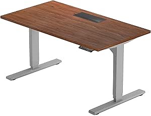 PROGRESSIVE AUTOMATIONS Desk 72 inch Standing Desk, Large Electric Stand up Office Desk, Compatible with Accessories, 72x30 - Solo Ryzer, Rosewood, Rosewood/Grey