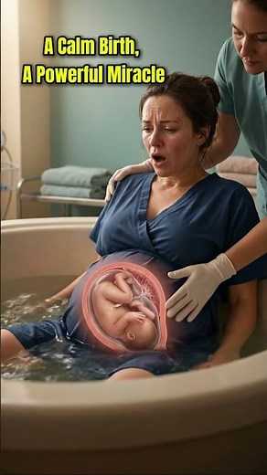 A Gentle Water Birth Moment 🤍