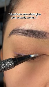 Lash glue pens are not only convenient but are very easy to use #lashglue #lashgluepen #howtoapplylashes #makeuphack | Maxie Allure