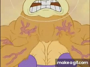 Sandy Cheeks and Master Udon Muscle Growth on Make a GIF