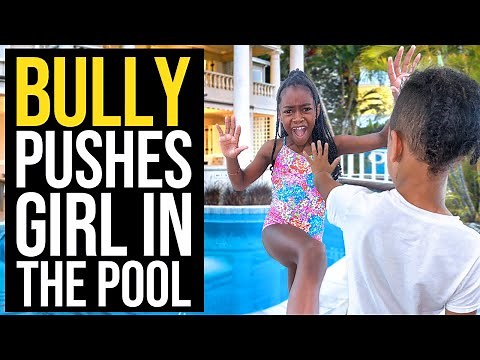 BULLY PUSHES GIRL Who CAN'T SWIM In The POOL, What Happens Next Is Shocking
