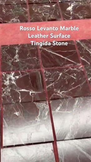 Rosso Levanto Marble leather surface for USA luxury project#redmarble#rossolevanto#rossolepanto