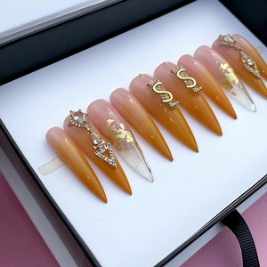 RTS Size: Large Shape: XL Stiletto Only 1 set available. 25% off no code needed. Shop: Nailedbycristy.com | Nailed By Cristy | Facebook