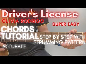 Olivia Rodrigo - Drivers License Chords (Guitar Tutorial) for Acoustic Cover