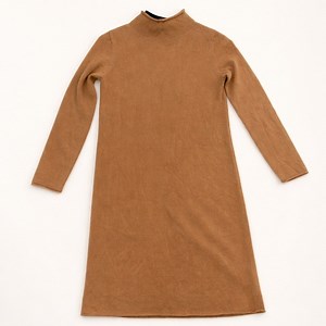 Magaschoni 100% Cashmere Camel Mock Neck Sweater Dress Size SP NWT Minimalist