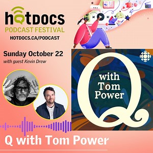 Tom Power —AKA the BFF of countless celebrities, artists and musicians—is coming to the 2023 Hot Docs Podcast Festival for a live taping of CBC's Q with Tom Power! On Sunday October 22, he sits down for a career-spanning interview with Toronto songwriter and co-founder of Broken Social Scene's Kevin Drew, who will also be giving an unmissable in-person musical performance. Drew’s newest album, Aging, drops TODAY. Have a listen, grab your Festival pass, and bring your questions: hotdocs.ca/whats-