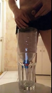 urine funnel into a glass