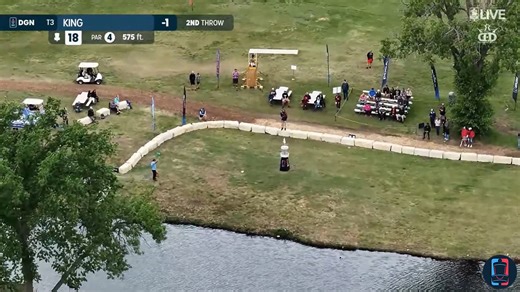 Hailey King birdies Hole 18 and will be in a three-way tie for 1st heading into Championship Sunday at the 2024 Dynamic Discs Open 👏 | Disc Golf Pro Tour