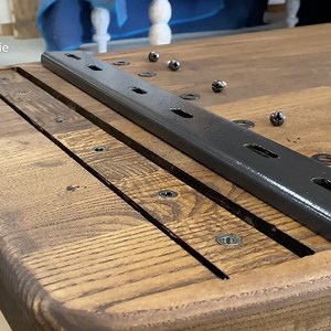 Installing C-Channels to ensure tables remain flat with seasonal wood movement 👍 #metal #table | Designs by Donnie