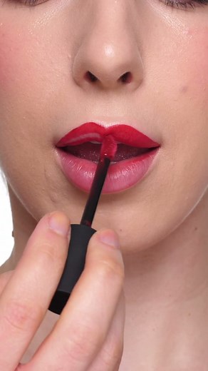 Perfect for Valentines Day Bright Red Lip Using the Nars Air Matte Lip Color Shade Dragon Girl