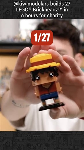 27 LEGO® BrickHeadz™ in 6 hours … COMPLETE ✅ With 4 and a half minutes to spare, Kiwi Modulars managed to build 27 LEGO BrickHeadz 😮‍💨 Not to mention he also raised a whopping $1230 NZD for Stand Up To Cancer. Congrats mate! #LEGO #bricksmegastore #legocertifiedstores | LEGO Certified Stores Australia & New Zealand