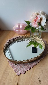 Vanity Footed Tray Brass Mirrored Tray Vintage Gold Tray Perfume Tray Mirror Tray Dresser Tray Bathroom Decor Tray Decor Vanity Bar Mirror - Etsy UK
