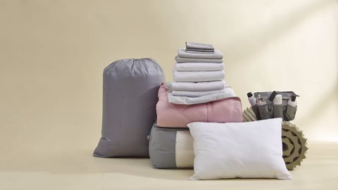 College Dorm Bedding Pack - Twin XL Bed in a Bag - Silver Pink/Ultimate Gray Color Set