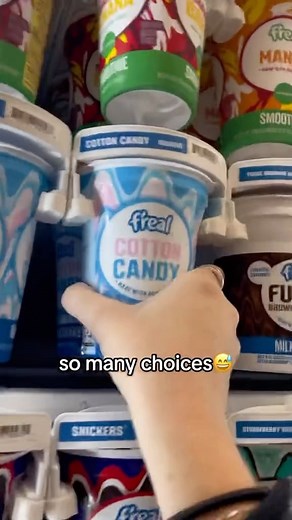 9.6K views · 77 reactions | me 欄 the cotton candy f’real #freal #frealmilkshake | f'real | Facebook