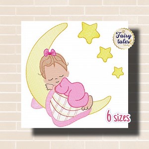 Baby Girl Embroidery Design - Baby Machine Embroidery File - PES JEF HUS - 4x4 5x7 6x10 Hoop - Instant Download - Nursery Embroidery - Etsy