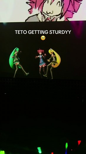 Teto Gets Sturdy to Triple Baka Miku Live!