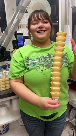 You guys want some cones? They fell out 😛 #icecream #willshiredrivein #foryoupage