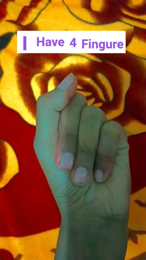 magic trick for fingers I have four fingers