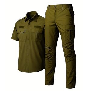 [Hot Item] New Rich Unisex Short Sleeve Brown Official Shirt Logo Design Available Security Guard Uniforms