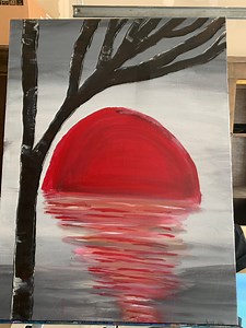 The Red Sunset - Etsy