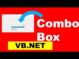 How to use comboBox in vb.net | ComboBox in vb.net| combo box | VB.NET |