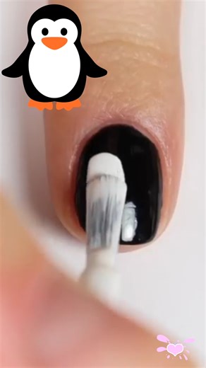 Penguin Nail Art 🐧 #nailart | cutepolish