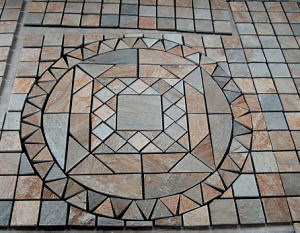[Hot Item] Nature Outdoor Paving Stone Slate Mosaic Tile Slate Pattern Slate Waterjet Design