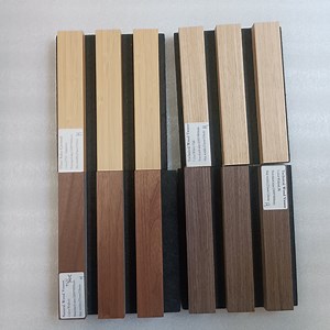 [Hot Item] Decor Material Wood Style Slat Strip Wall 3D MDF Board Acoustic Panel