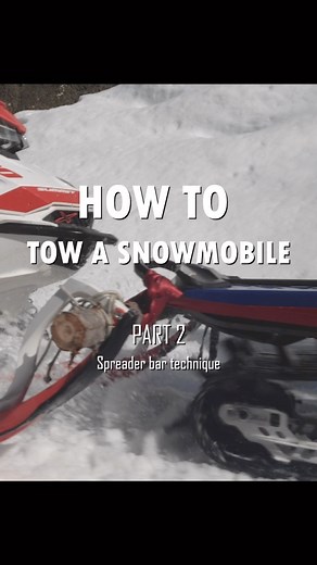 How to TOW a snowmobile - Part 2 . The spreader bar method is the preferred way if towing through bumpy single track or a moderate side hill. Having the spreader bar tight to the tow sled eliminates the jerking motion that often leads to snapped tow ropes and broken parts. . #ThatSkiDooFeeling #CKMP #BackcountryHacks | Carl Kuster Mountain Park