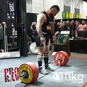 Dylan Hellriegel deadlifts 410kg/903lbs to become the first lifter in history to squat 1000lbs and pulled 900lbs raw in the same meet. It was at ProRawXI in March 2019. He had squatted 1003lbs earlier | PTC Headquarters