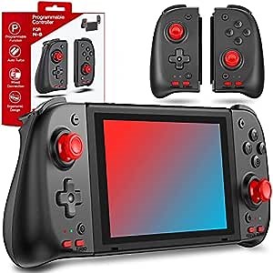 Switch Controllers for Nintendo Switch Joycon Pair with Motion Control, Turbo, Programmable Joycon Controller for Nintendo Switch/OLED, Switch Controllers Joypad for Nintendo Switch Joycon Controller