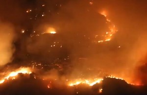 Three days later and the Table Mountain Fire rages on