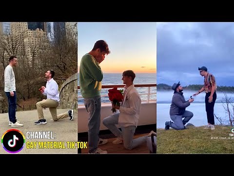 GAY COUPLE TIKTOKS COMPILATION #36 / Cute gay proposals 🥰💍✨